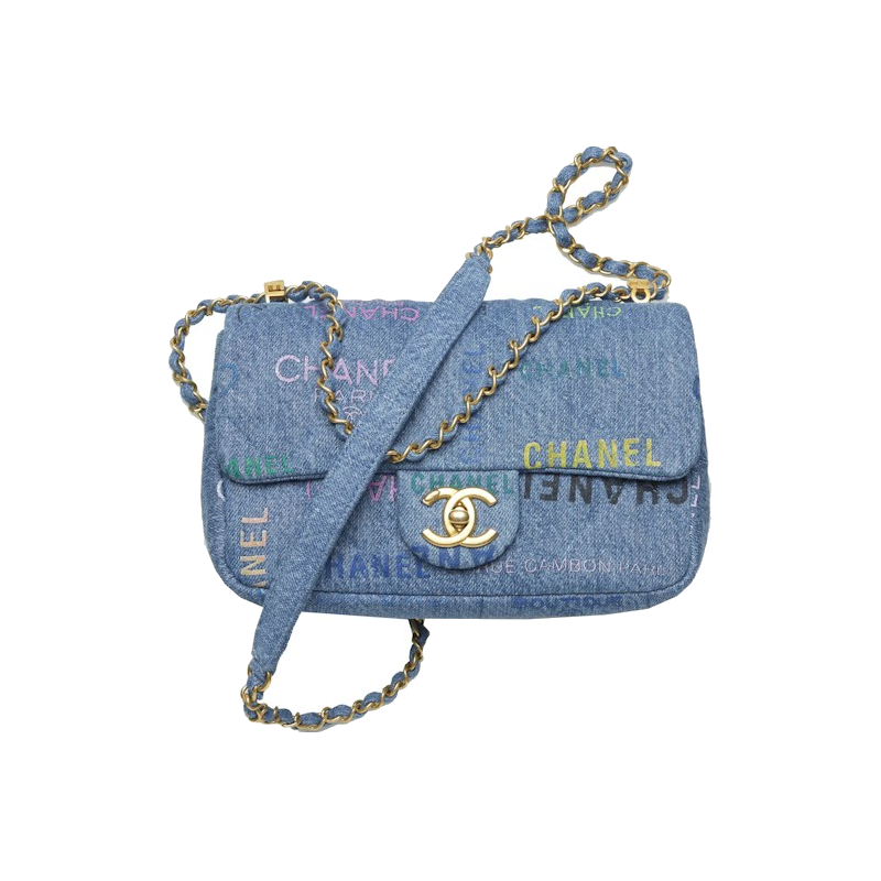 Chanel Flap Bag Small Blue/Multicolor