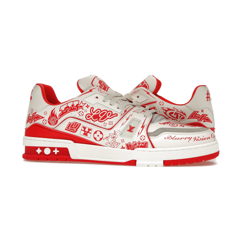 Louis Vuitton LV Trainer Graffiti White Red