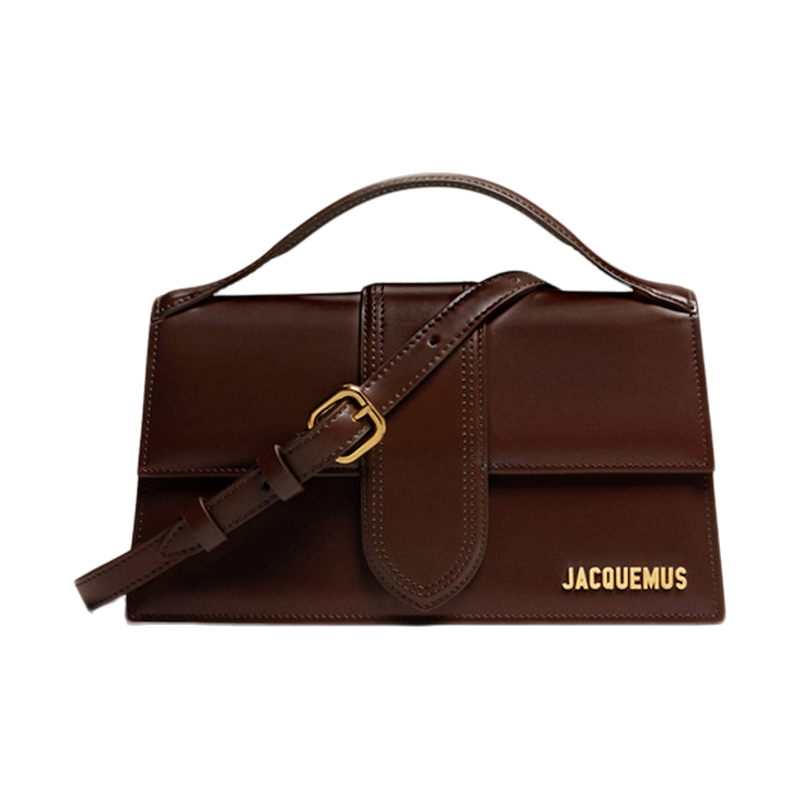 Jacquemus Le Grand Bambino Crossbody Flap Bag Dark Brown