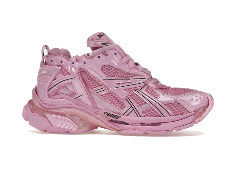 Découvrez la Balenciaga Runner Pink, une sneaker premium inspirée du running vintage, avec un design déstructuré et un coloris rose affirmé.
