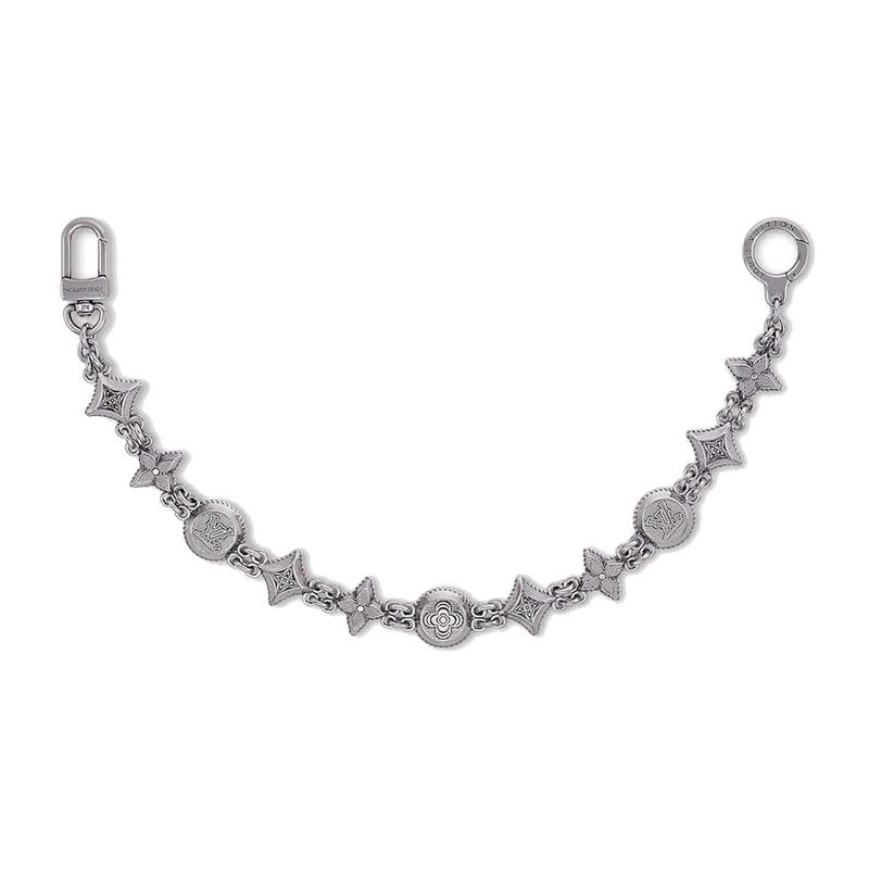 Louis Vuitton Western Chain Belt and Bag Charm Aged Silver