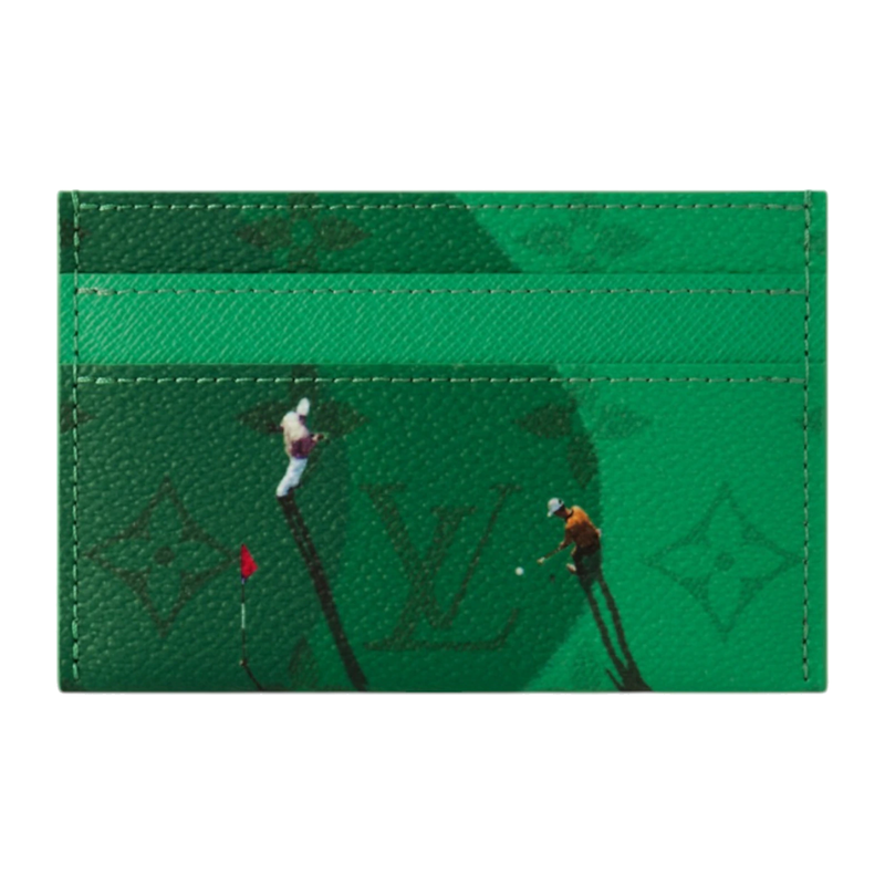 Louis Vuitton Golf Double Card Case Green