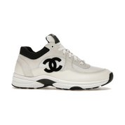 Chanel Low Top Trainer Suede White Black