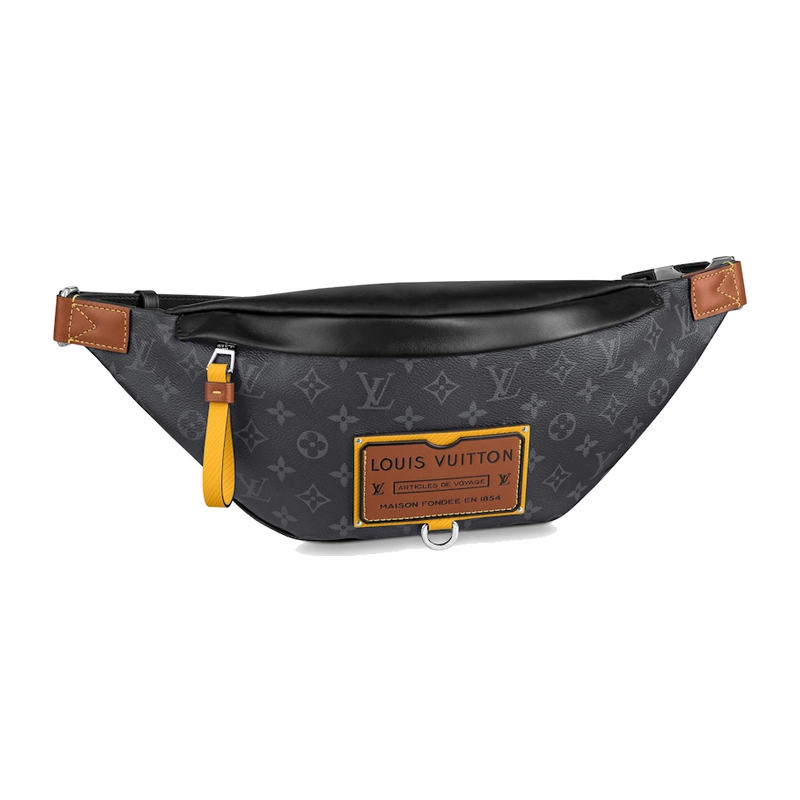 Louis Vuitton Discovery Bumbag Monogram Eclipse Gaston Label Savane Yellow