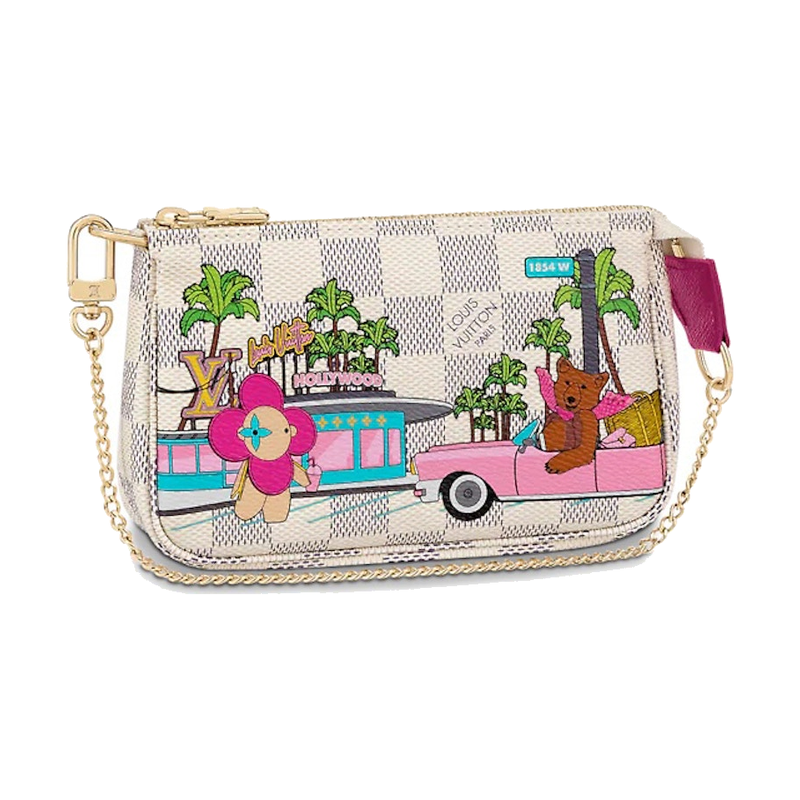 Louis Vuitton Mini Pochette Accessoires Monogram Vivienne Fuchsia Pink