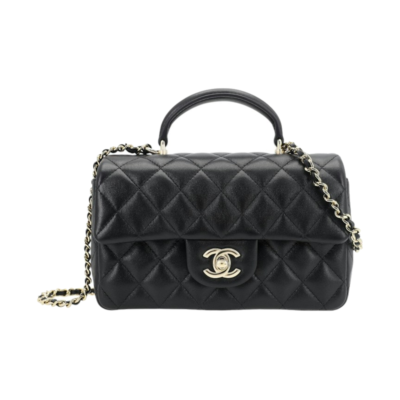 Chanel Mini Classic Flap Bag with Handle Black