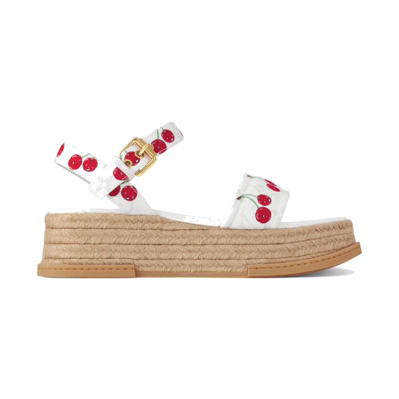 Louis Vuitton Cherry Maya Platform Sandal x Takashi Murakami White
