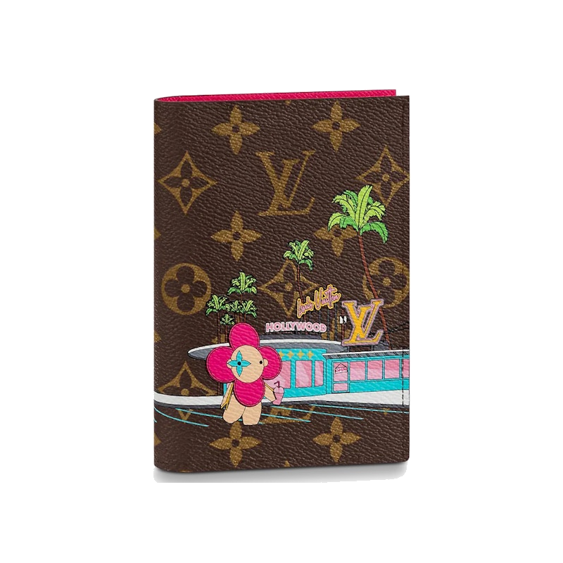 Louis Vuitton Passport Cover Monogram Vivienne Fuchsia Pink
