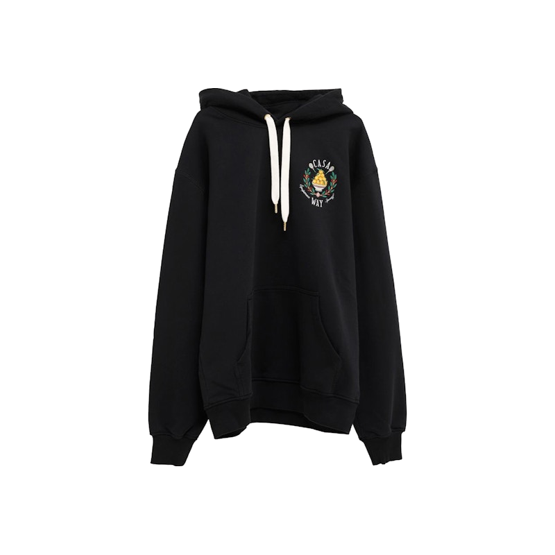 Casablanca Casa Way Embroidered Hoodie Black