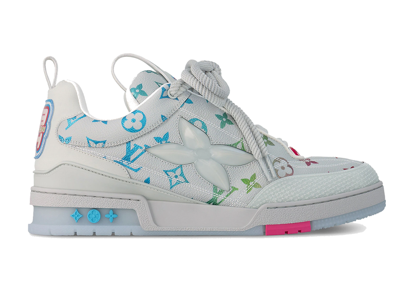 Louis Vuitton LV Skate Sneaker Gray Gradient Monogram, sneaker de luxe Louis Vuitton avec dégradé gris, motif Monogram, matériaux premium et finitions haut de gamme.