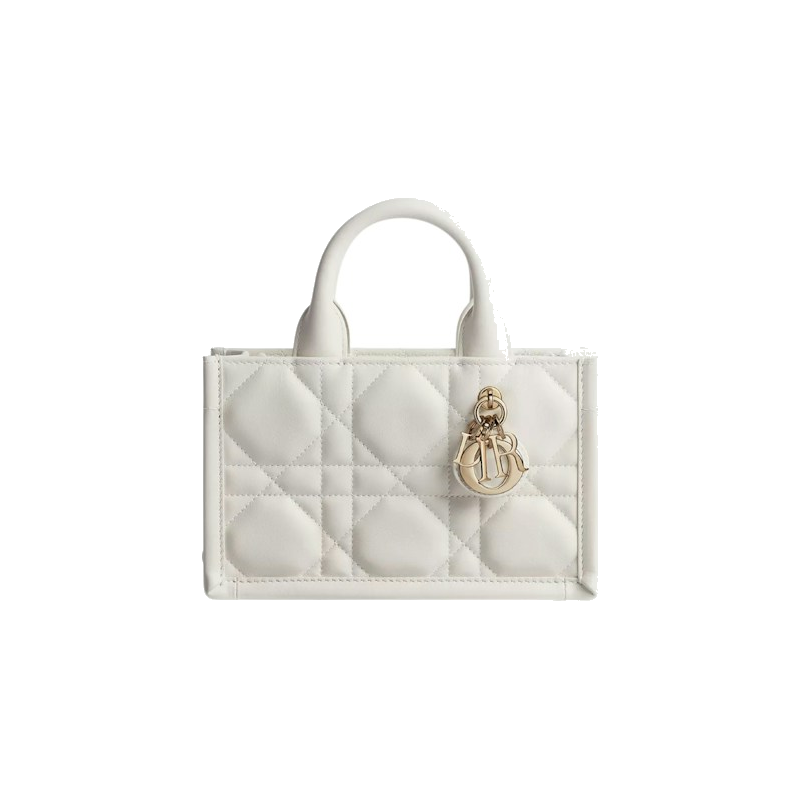 Dior Mini Dior Book Macrocannage Calfskin Tote Latte