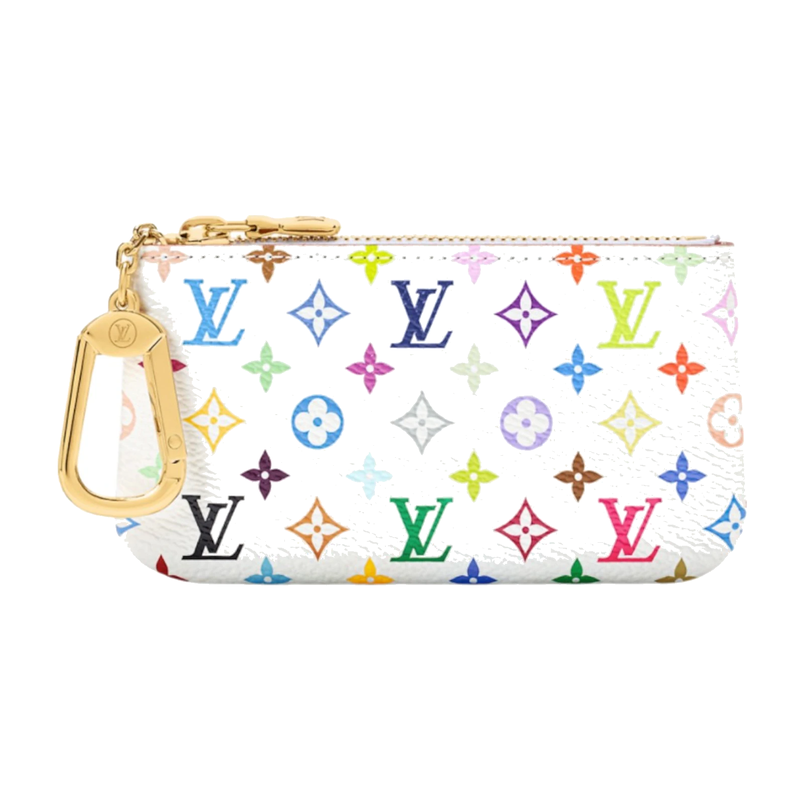Louis Vuitton x Takashi Murakami Key Pouch Multicolor White
