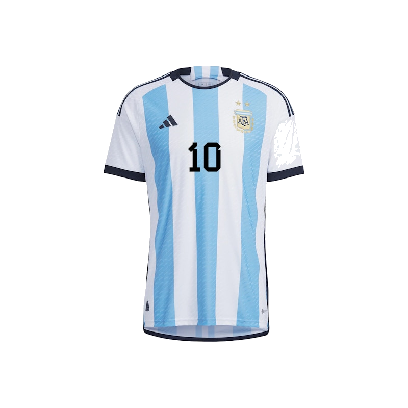 Adidas Argentina 2022-23 Authentic Messi Home Jersey White/Light Blue