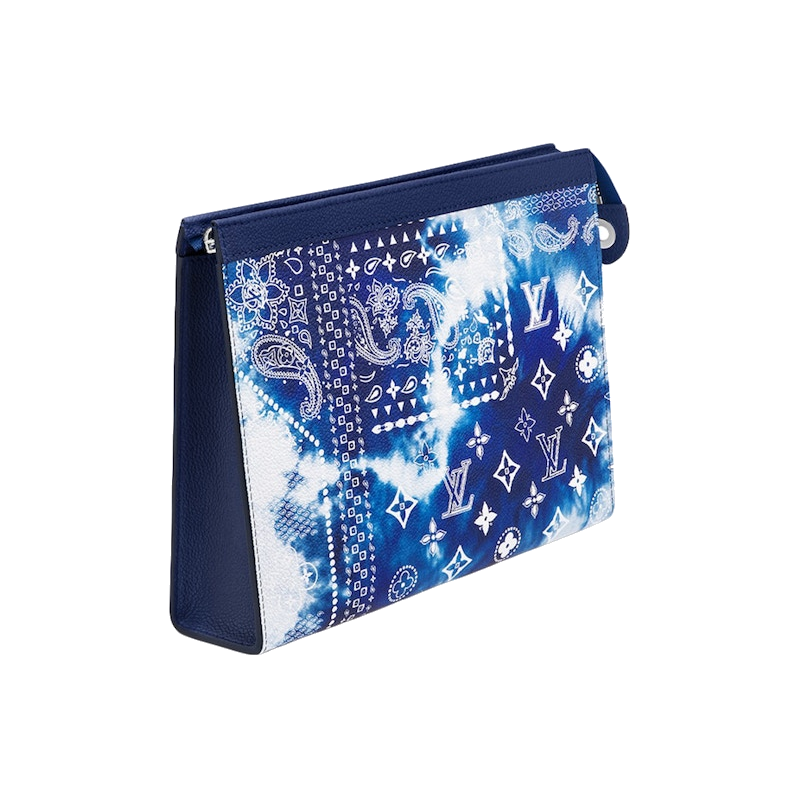 Louis Vuitton Pochette Voyage MM Monogram Bandana Bleached Blue