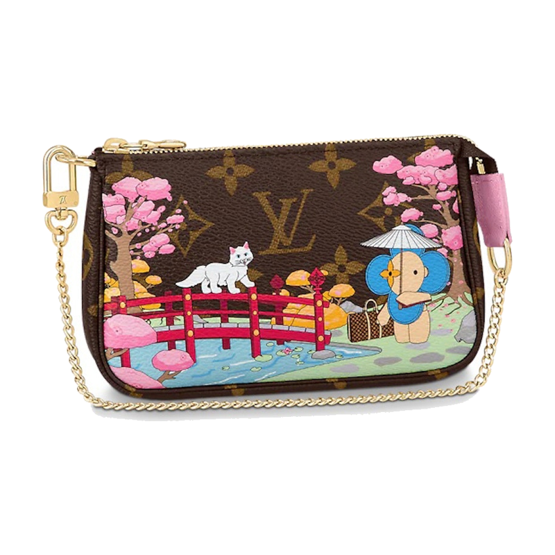 Louis Vuitton Mini Pochette Accessoires Monogram Vivienne Wisteria Pink