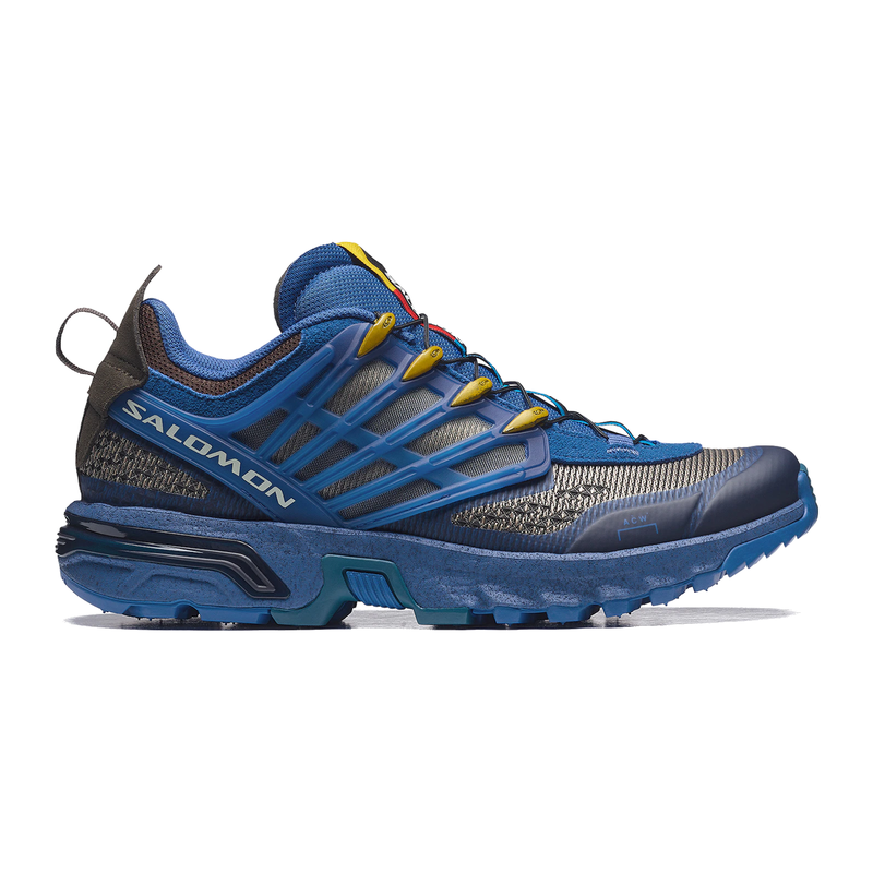 Salomon ACS Pro A-COLD-WALL Bluing Earth Brown* avec tige en mesh respirant, système Quicklace™, technologie ACS, semelle EnergyCell™ et All Terrain Contagrip®.