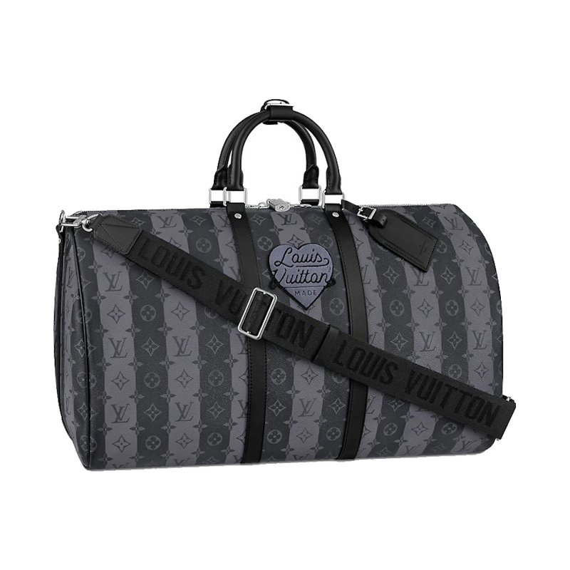 Louis Vuitton x Nigo Keepall Bandouliere 55 Monogram Stripes Eclipse
