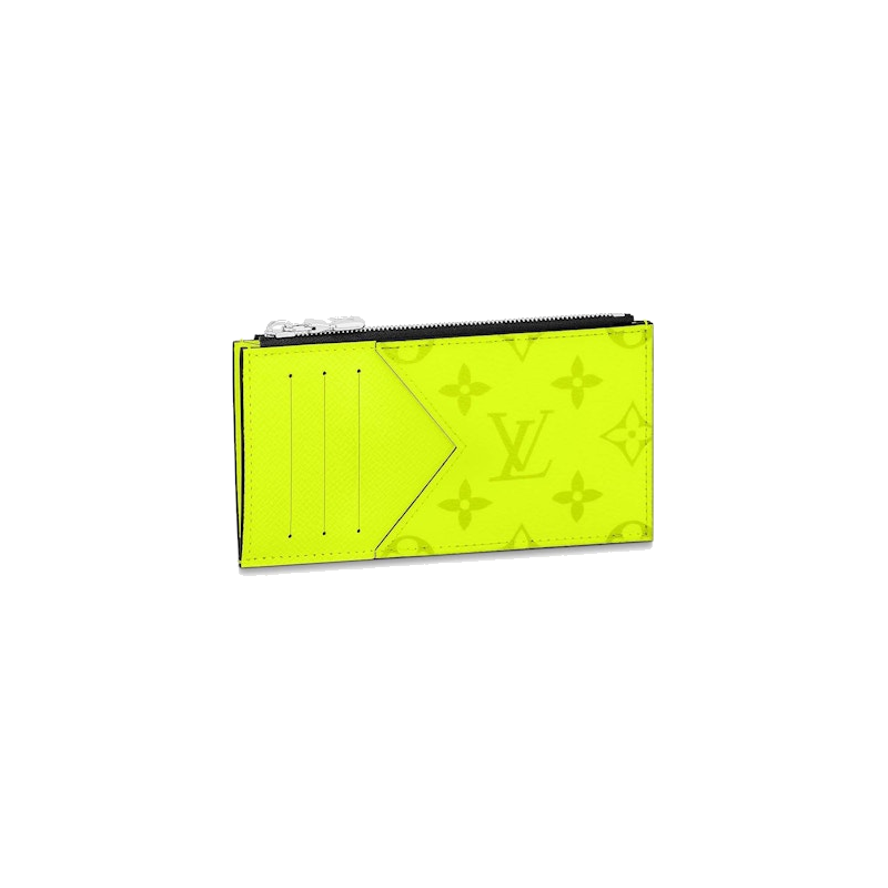 Louis Vuitton Coin Card Holder Neon Yellow