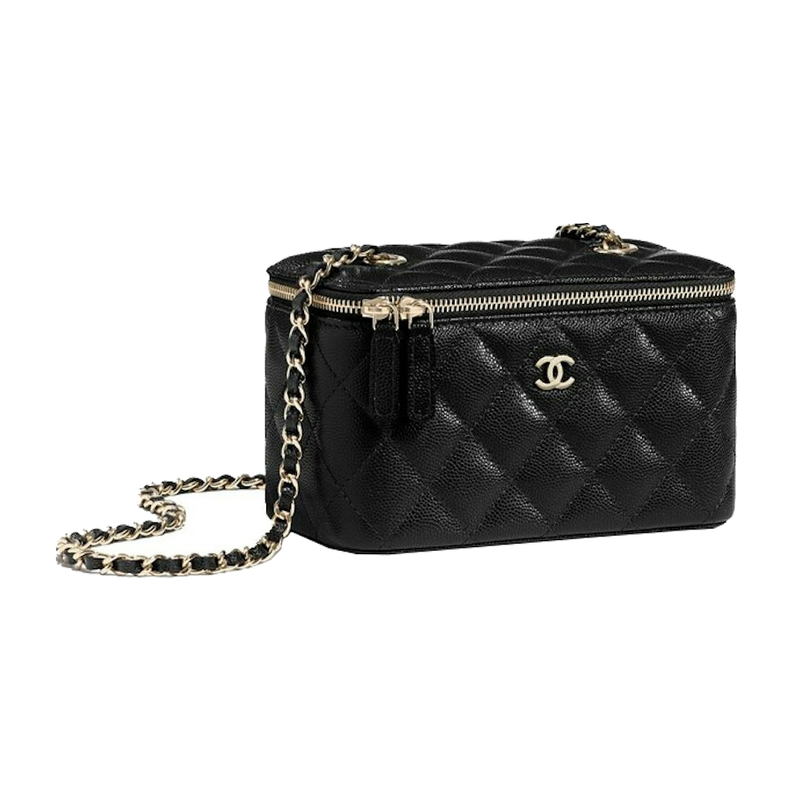 Chanel Classic Vanity 22C Bag with Chain Black