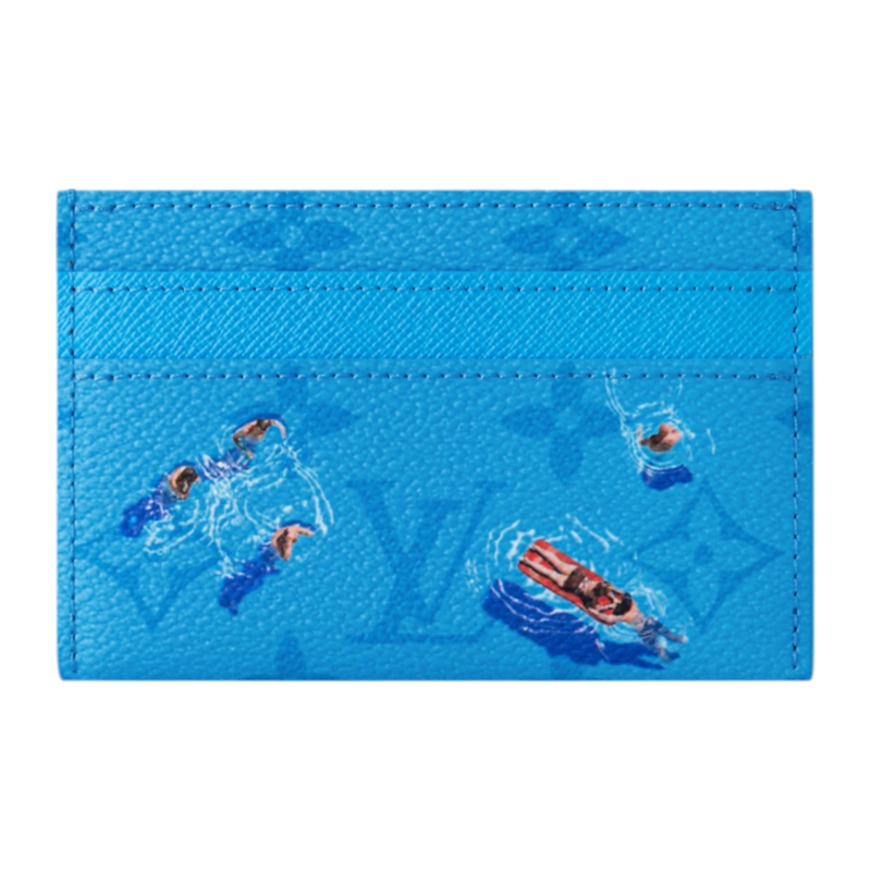 Louis Vuitton Pool Double Card Case Blue Lagoon