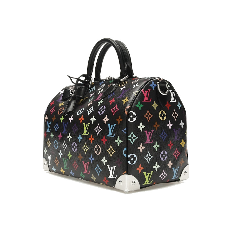 Louis Vuitton x Takashi Murakami Speedy Soft 30 Black Multicolored