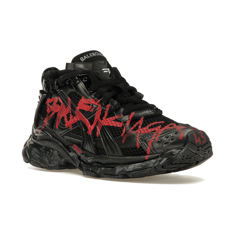 Balenciaga Runner Graffiti Black Red