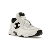 Chanel Low Top Trainer Suede White Black