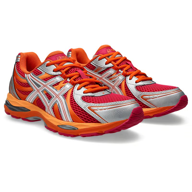 ASICS Gel-Sekiran Bright Rose en mesh rose vif avec amorti GEL, détails techniques et silhouette contemporaine.