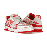 Louis Vuitton LV Trainer Graffiti White Red