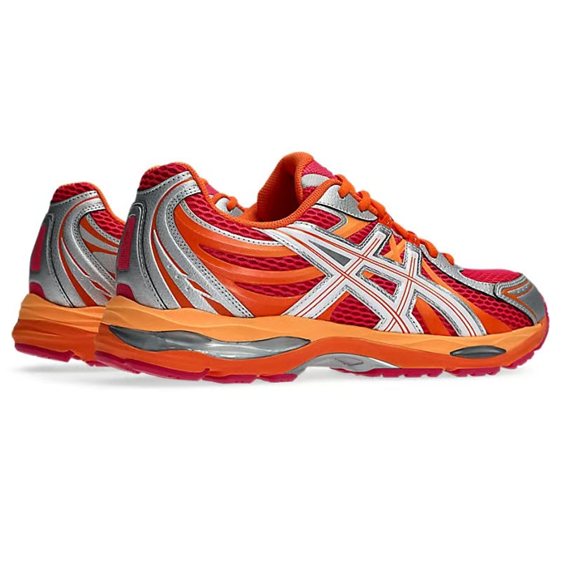 ASICS Gel-Sekiran Bright Rose en mesh rose vif avec amorti GEL, détails techniques et silhouette contemporaine.