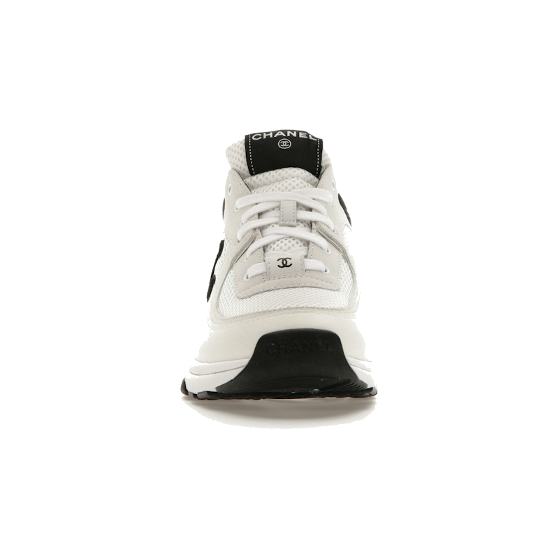 Chanel Low Top Trainer Suede White Black