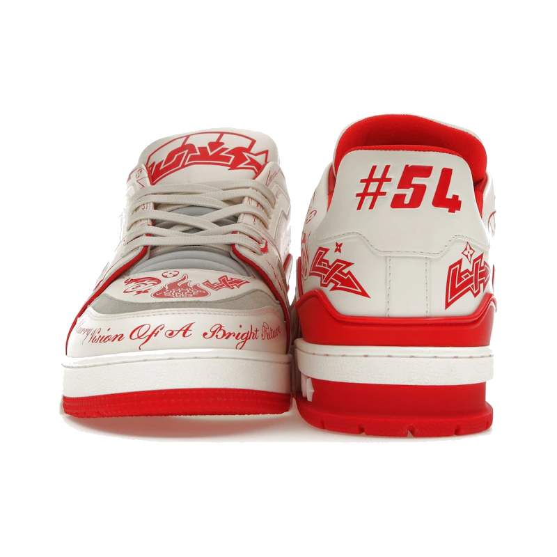 Louis Vuitton LV Trainer Graffiti White Red