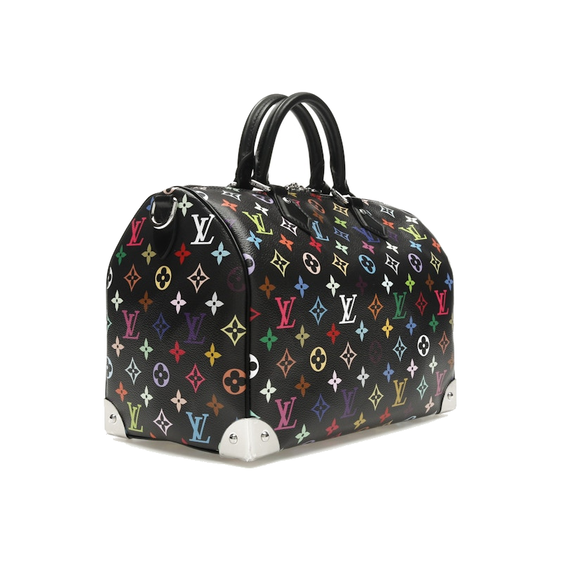 Louis Vuitton x Takashi Murakami Speedy Soft 30 Black Multicolored