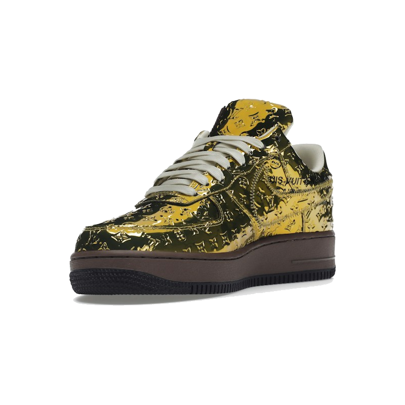 Louis Vuitton Nike Air Force 1 Low By Virgil Abloh Metallic Gold
