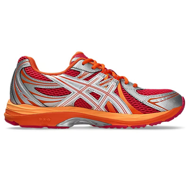 ASICS Gel-Sekiran Bright Rose en mesh rose vif avec amorti GEL, détails techniques et silhouette contemporaine.