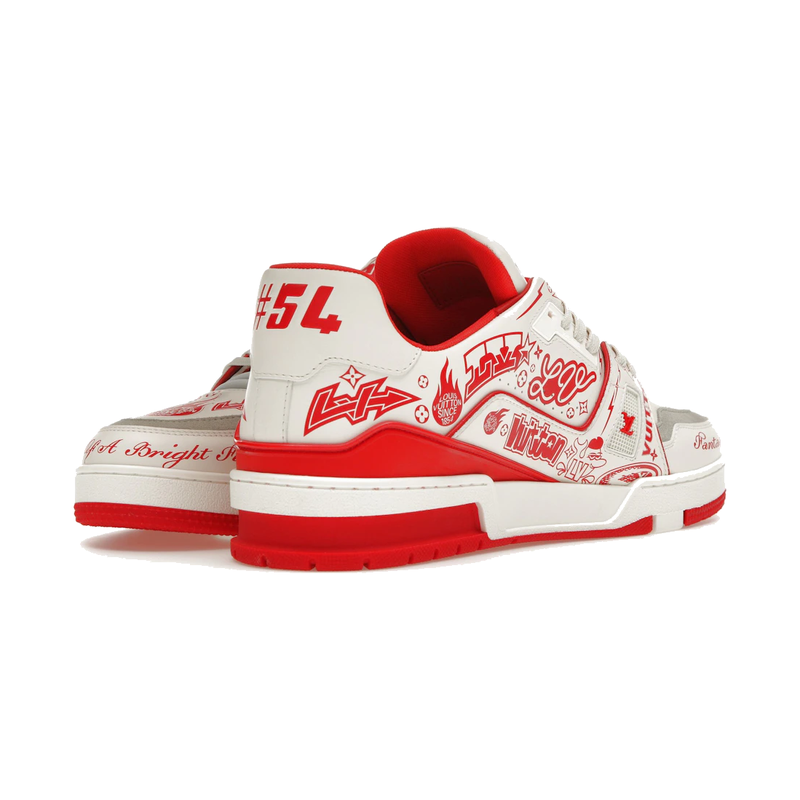 Louis Vuitton LV Trainer Graffiti White Red