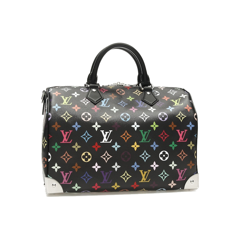 Louis Vuitton x Takashi Murakami Speedy Soft 30 Black Multicolored