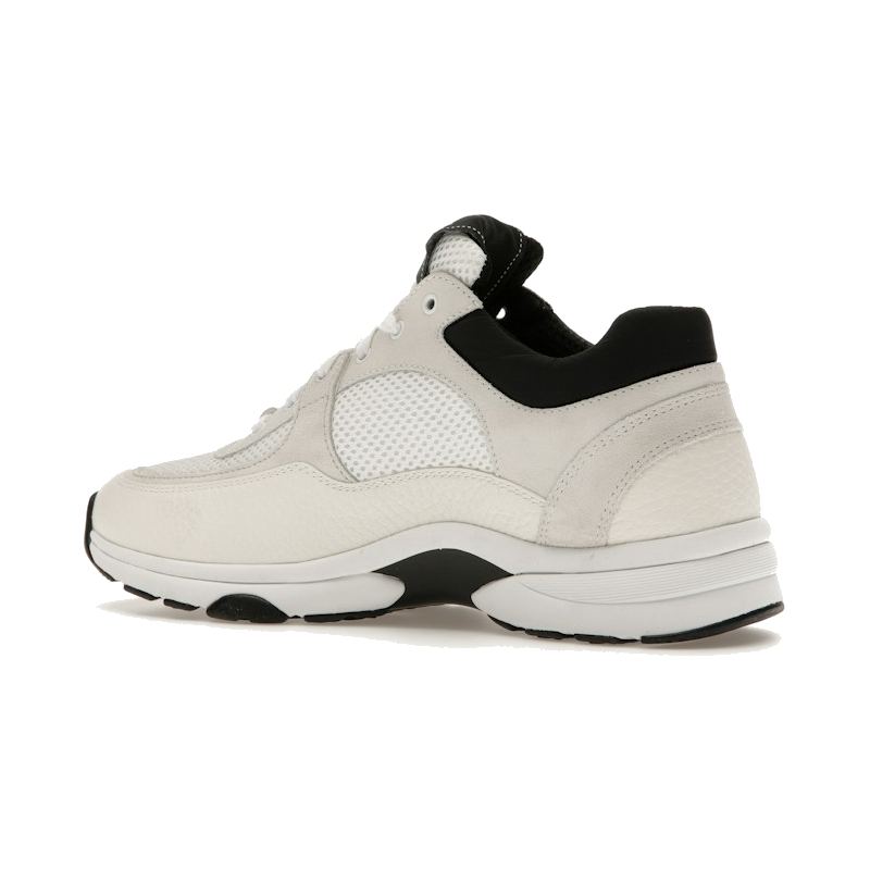 Chanel Low Top Trainer Suede White Black