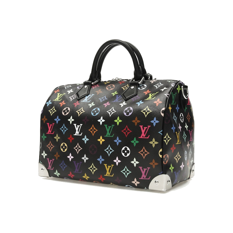 Louis Vuitton x Takashi Murakami Speedy Soft 30 Black Multicolored