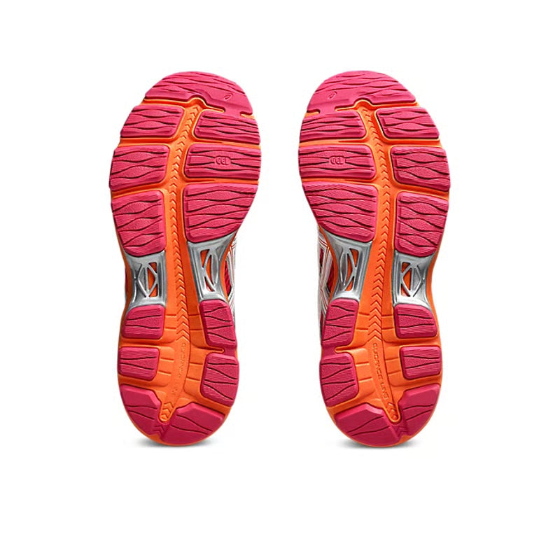 ASICS Gel-Sekiran Bright Rose en mesh rose vif avec amorti GEL, détails techniques et silhouette contemporaine.