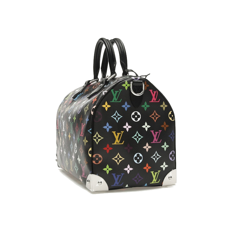 Louis Vuitton x Takashi Murakami Speedy Soft 30 Black Multicolored