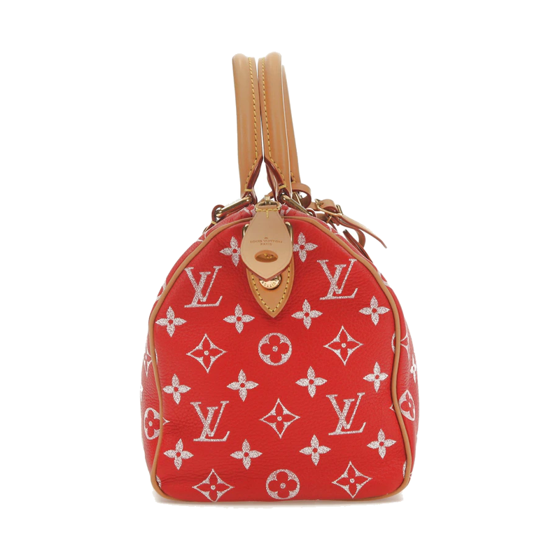 Louis Vuitton Speedy P9 Bandoulière 25 Monogram Leather Red