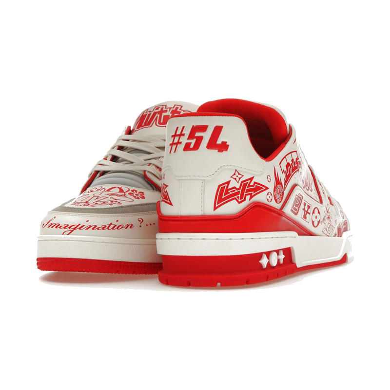 Louis Vuitton LV Trainer Graffiti White Red