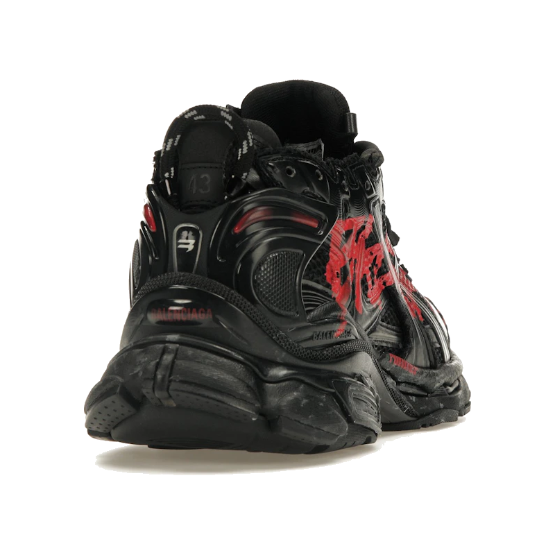 Balenciaga Runner Graffiti Black Red