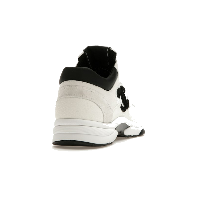 Chanel Low Top Trainer Suede White Black