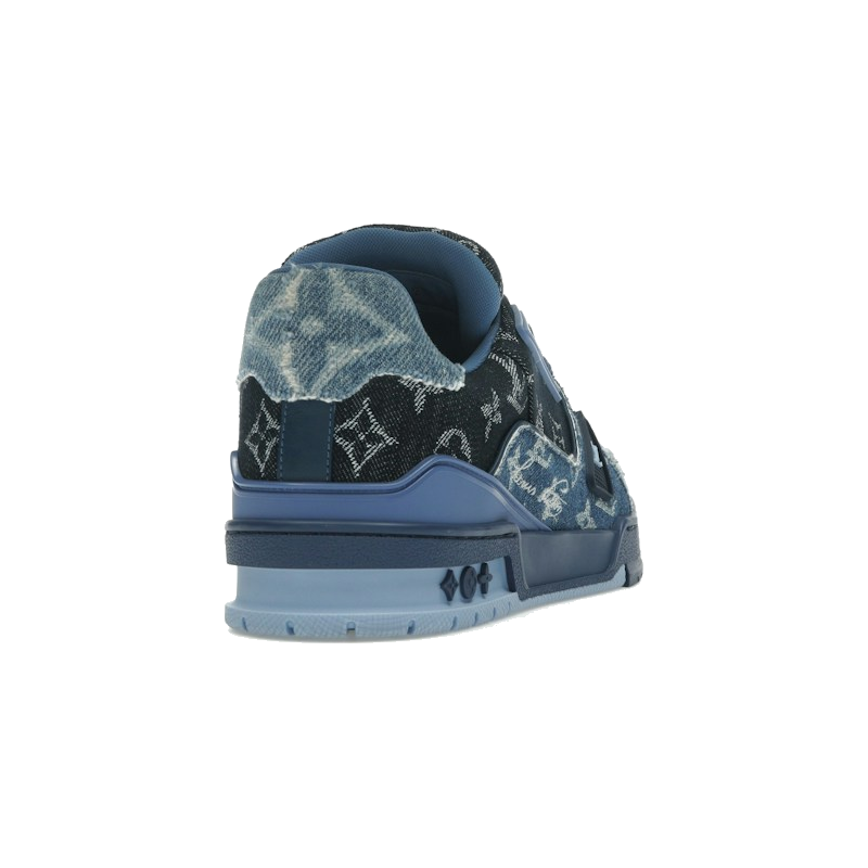 Louis Vuitton LV Trainer Blue Patchwork Monogram Denim