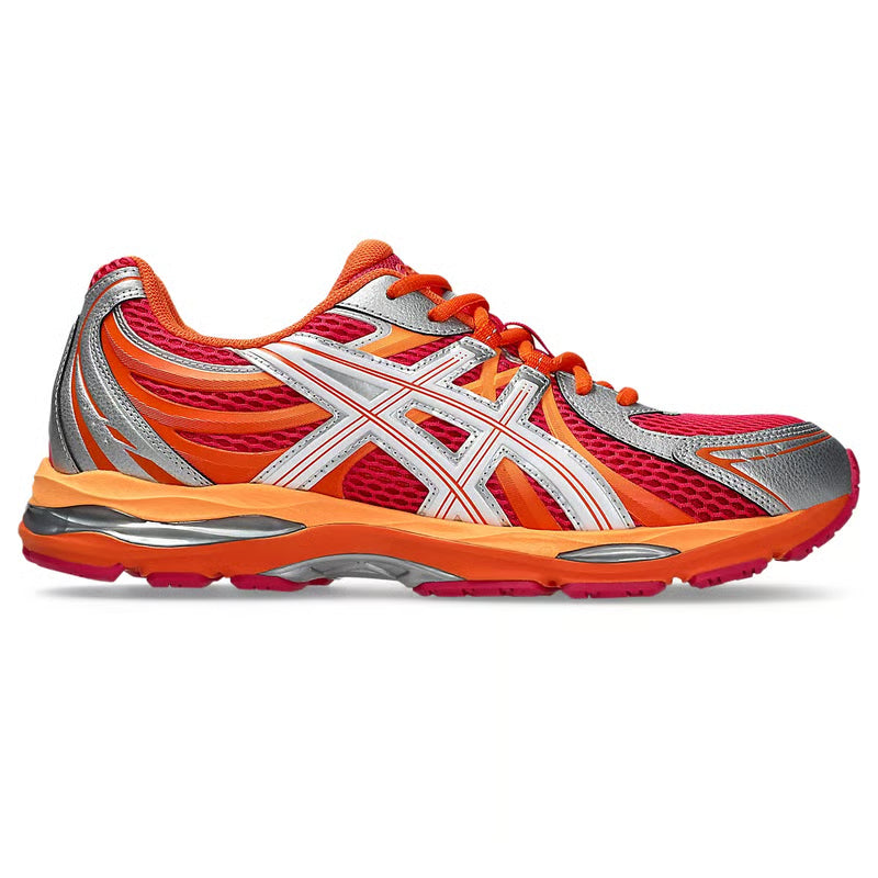 ASICS Gel-Sekiran Bright Rose en mesh rose vif avec amorti GEL, détails techniques et silhouette contemporaine.