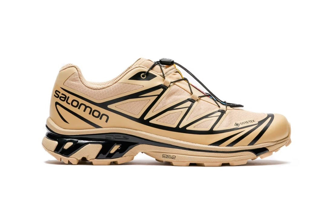Sneakers Salomon XT-6 Gore-Tex Safari en mesh technique imperméable avec Contagrip et Agile Chassis System.