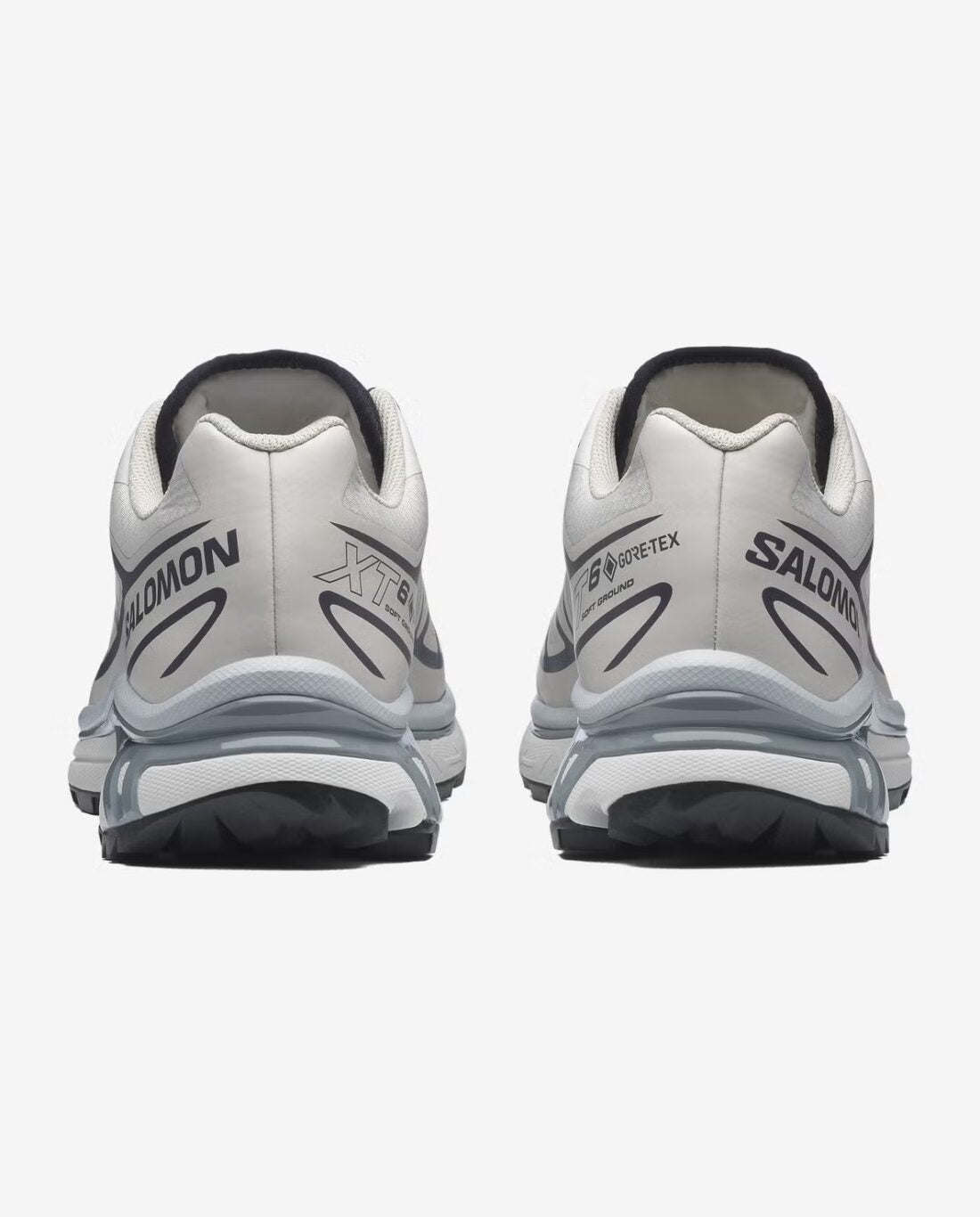 Sneakers Salomon XT-6 Gore-Tex Silver Cloud Black en mesh technique imperméable avec Agile Chassis System et semelle Contagrip premium.
