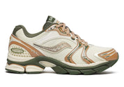 Sneakers Saucony ProGrid Triumph 4 Saucony & Friends Seanella Abraham en mesh respirant, avec empiècements synthétiques premium, palette pastel artistique et amorti ProGrid performant.